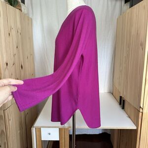 Eileen Fisher 100% Cashmere Super Soft‎ Lightweight Sweater L Pink Long Sleeve